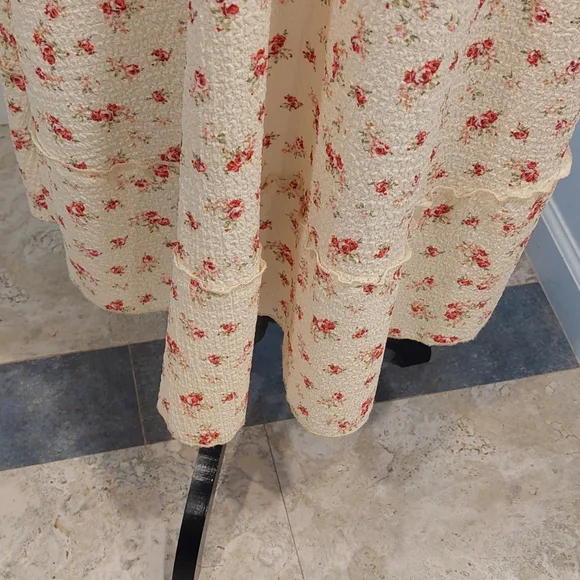 See You Monday Cream and Red Floral Maxi Dress - Picture 2 of 6